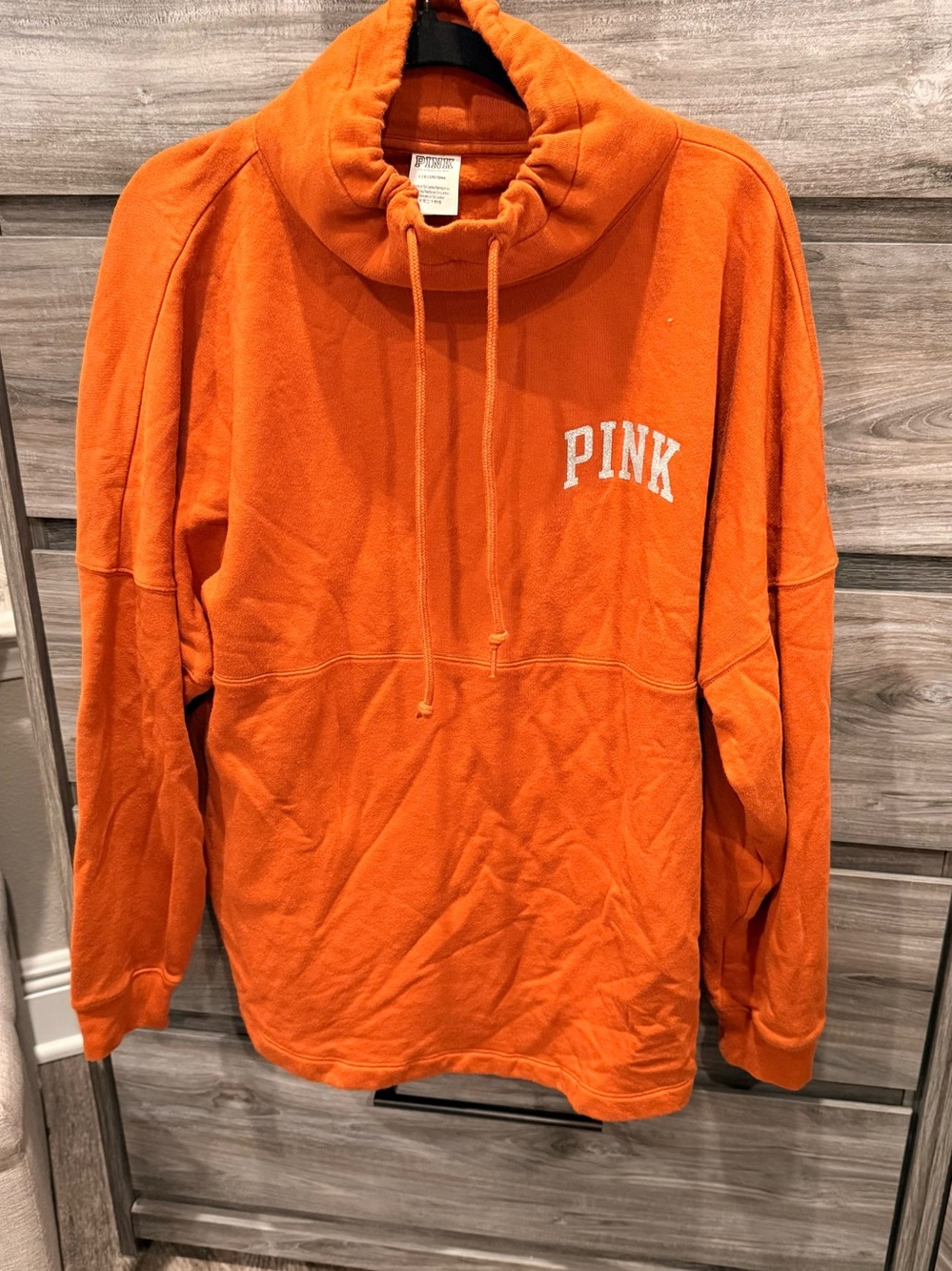 PINK Victoria's Secret copper Turtleneck Funnel Pullover